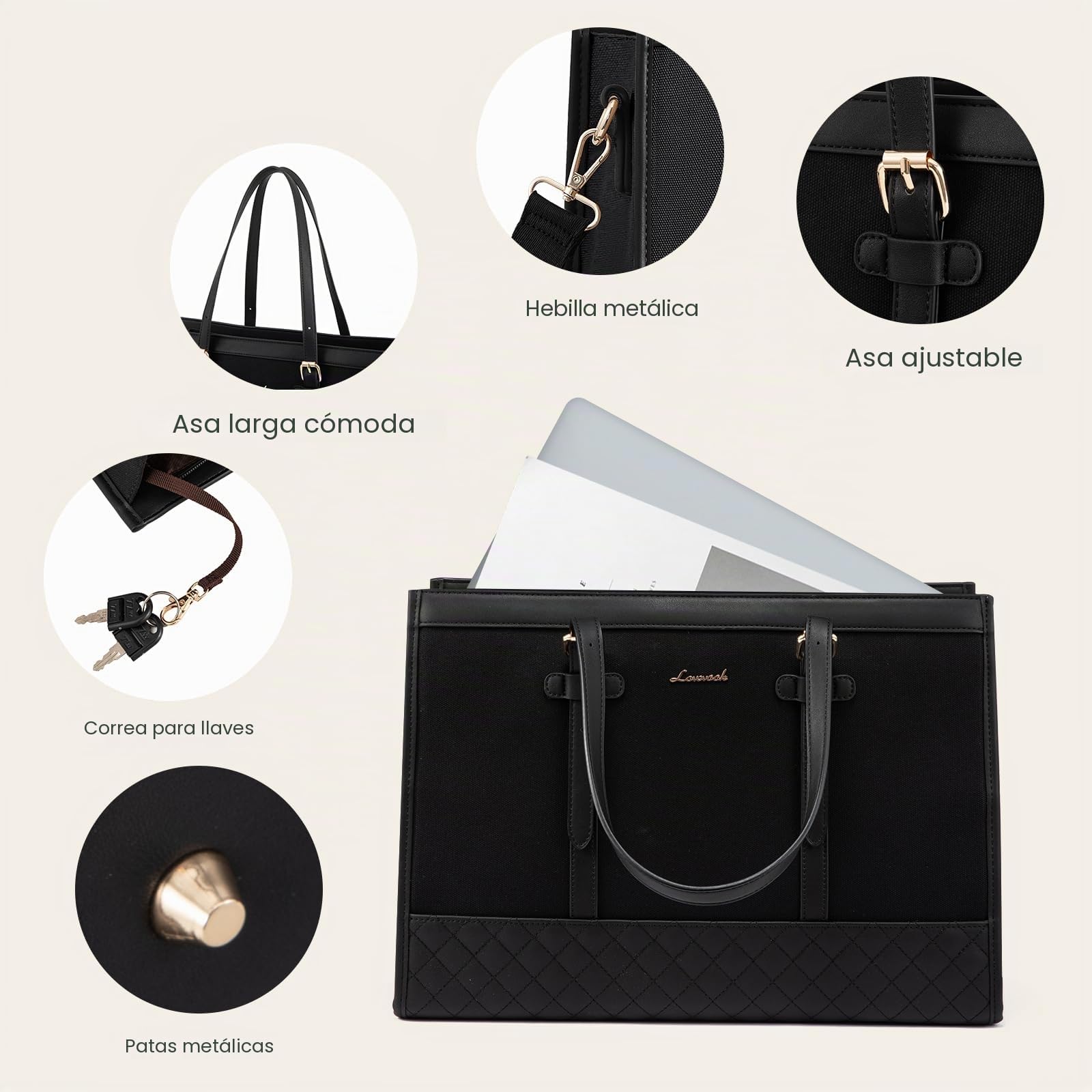 LOVEVOOK Bolsa para laptop para mujer