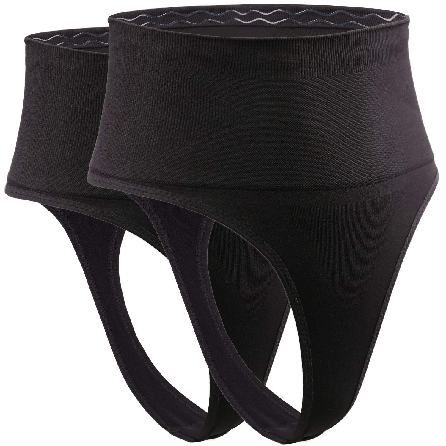 Women's Mid-Waist Seamless Tummy Control Thong Shapewear Panties Girdle Underwear