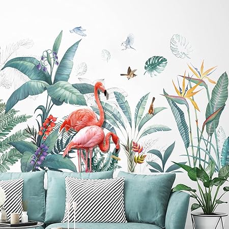 Adesivi Per Water Foglie E Fiori - Decorazione Bagno Rimovibile