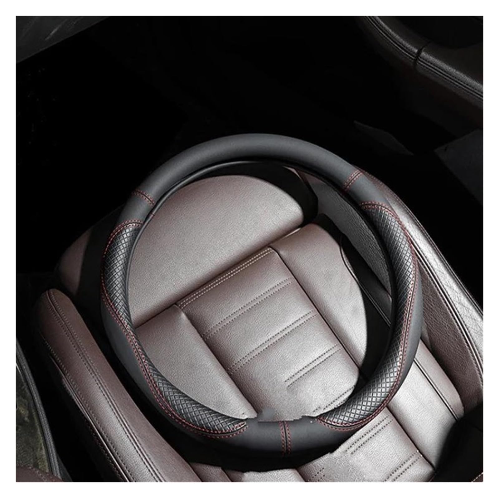 Lenkradabdeckung Auto Lenkrad Abdeckung D Form PU Leder Für Hyundai Für ioniq 5 2016-2022 Für 6 2023 Lenkrad Bezug Auto(Weiss)