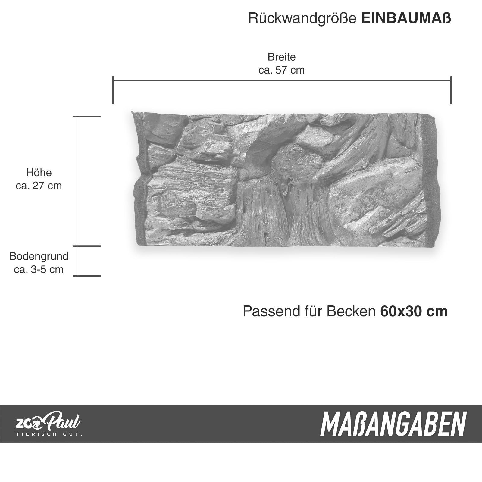 ZooPaul Tło do Akwarium 3D 60x30 Terrarium Tło Skała Kamień Korzeń Struktura Amazonii NOWE