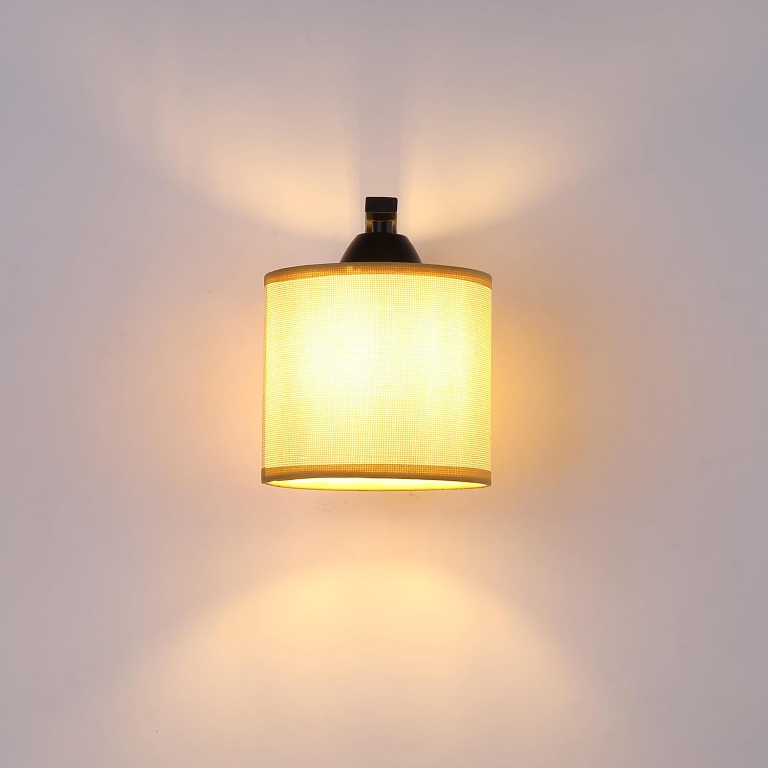 12V RV Fabric Wall Sconce Light Fixture with On/Off Switch (Bulb Included), 12Volts Decorative Interior Light, LED Reading Light for RV, Motorhome, Camper, Boat