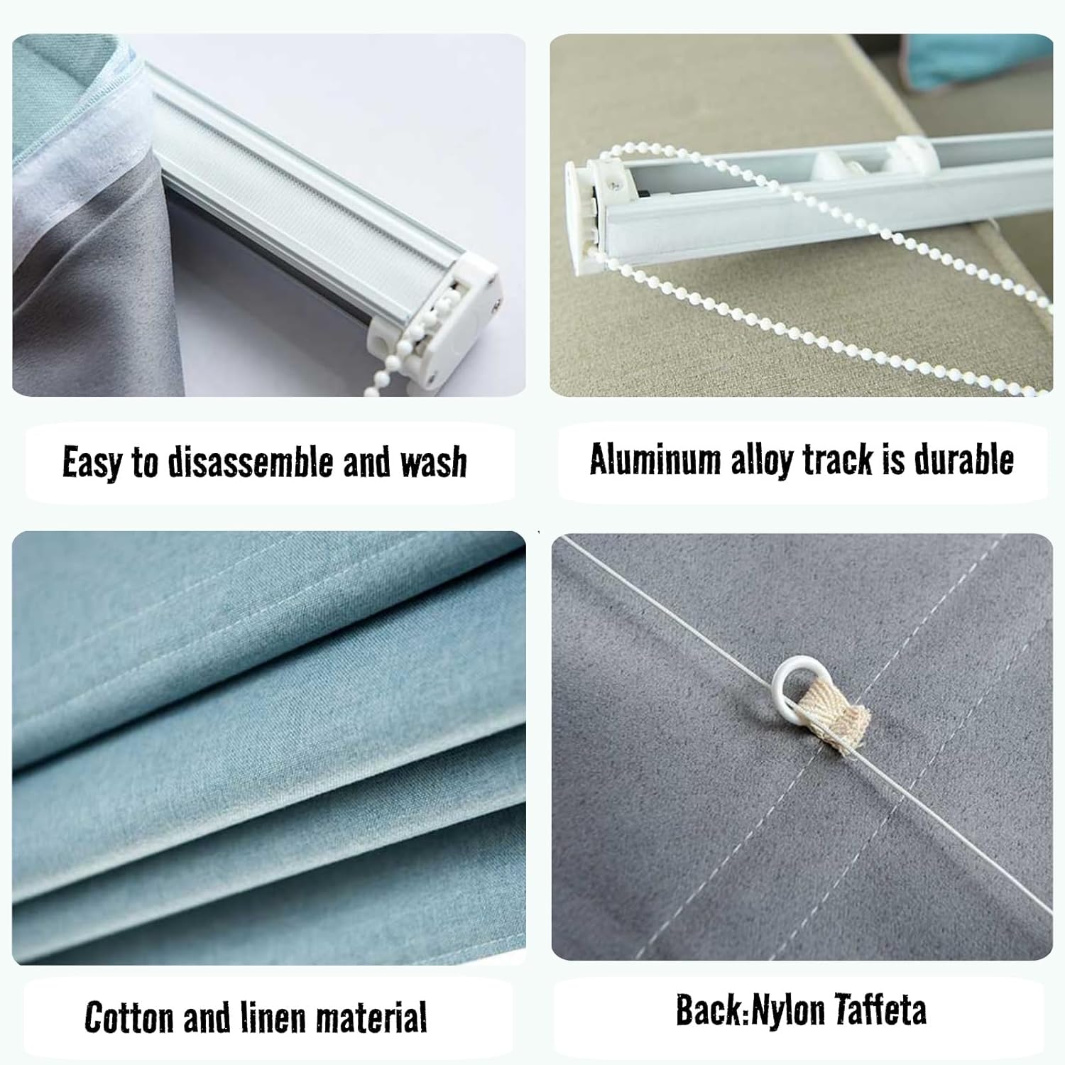 Linen Cotton Blend Roman Shades for Windows,Blackout Room Darkening Thermal Insulated Window Blinds,Custom Flat Roman Fabric Shades for Living Room,Bedroom,Kitchen