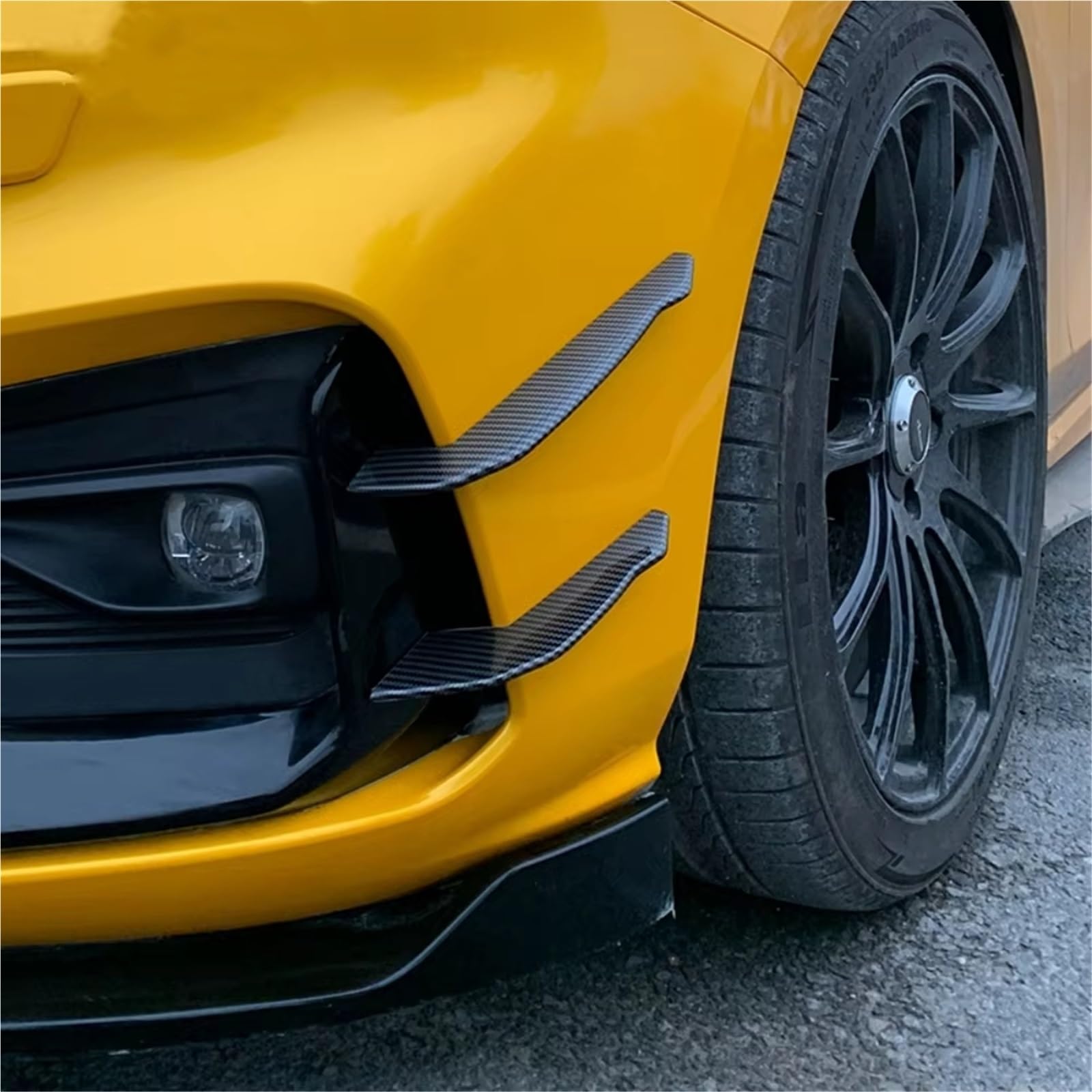 Labbro Paraurti Anteriore Per Ford Per Focus St/ST-line MK4 2018 2019 2020 2021 Paraurti Anteriore Canard Splitter Spoiler Air Knife Cover Trim(Glossy Black)