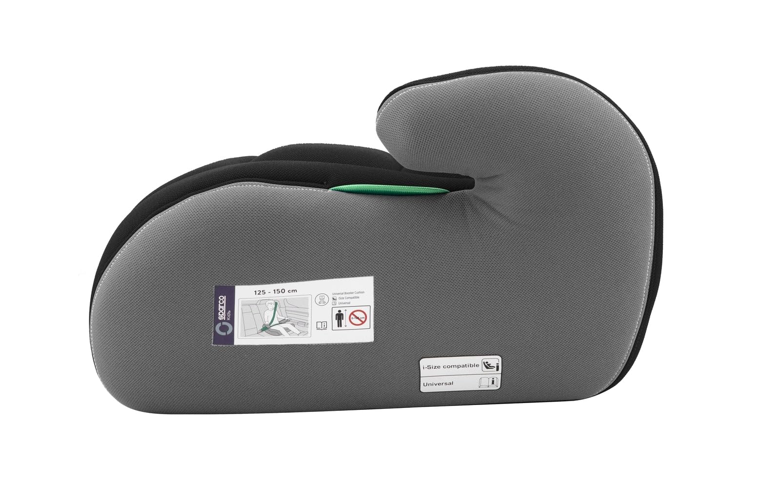Sparco Baby Booster Czarny/Szary 125-150 I-SIZE R129 Backsplash samochodowy dla dzieci
