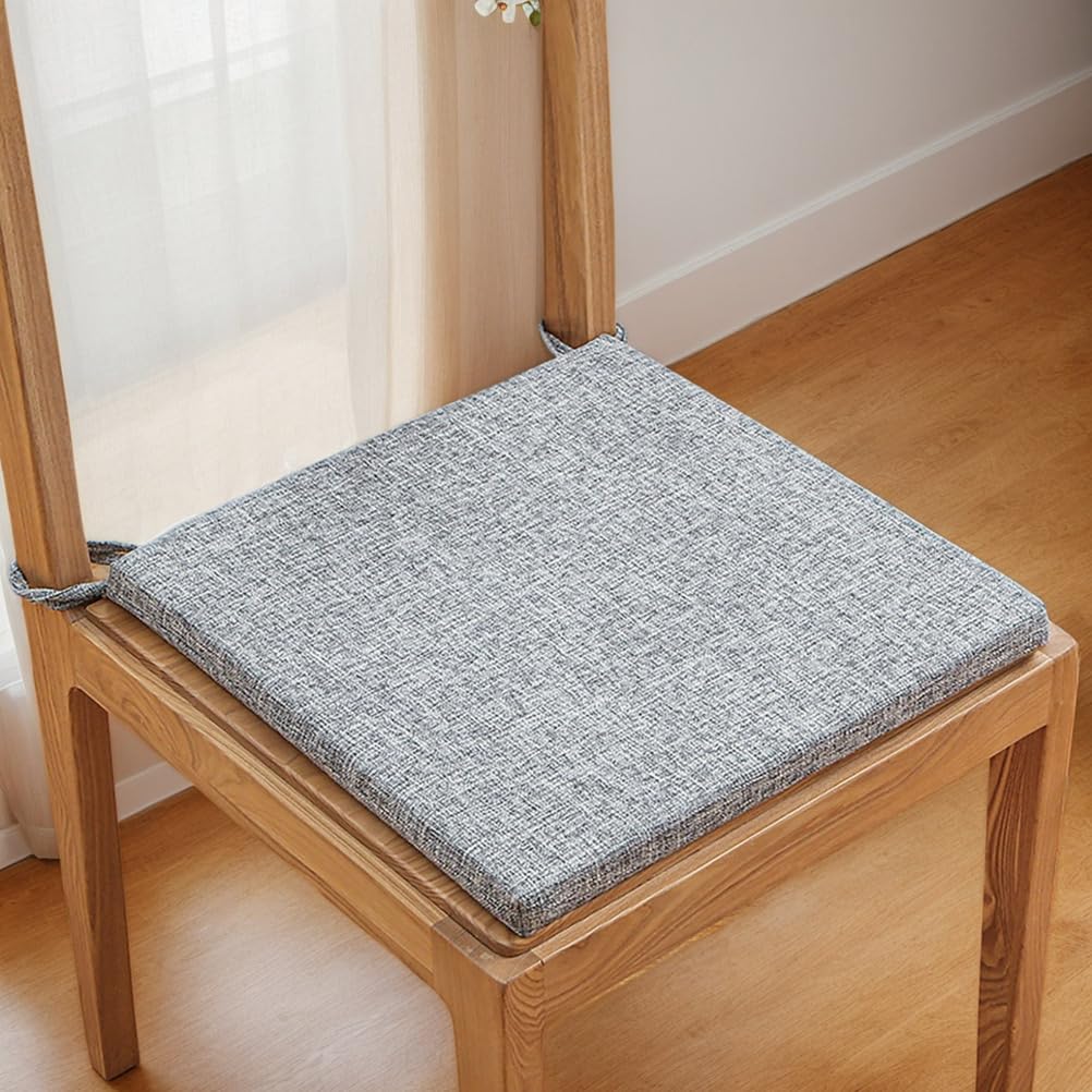 Coussin de chaise de cuisine 45x45 lavable avec attaches lot de 8 pour salle à manger