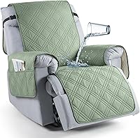 Vista 17 de TAOCOCO Funda para silla reclinable 100% impermeable, fundas antideslizantes para silla reclinable con bolsillo, protector de muebles lavable