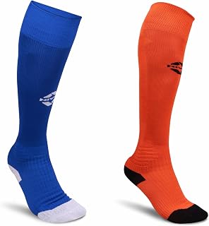 Nivia Ashtang 2.0 Football Stockings, Pack Of 3 (Black, Orange, Blue), Large Price In India
