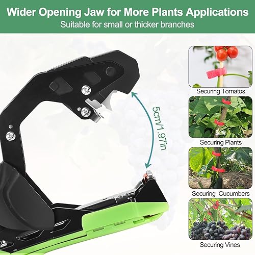 Miniatura 2 de Ametralladora mejorada para atar tomates y uvas de vid rápidamente, herramienta de cinta de jardín para jardineros, agricultores con cintas y grapas