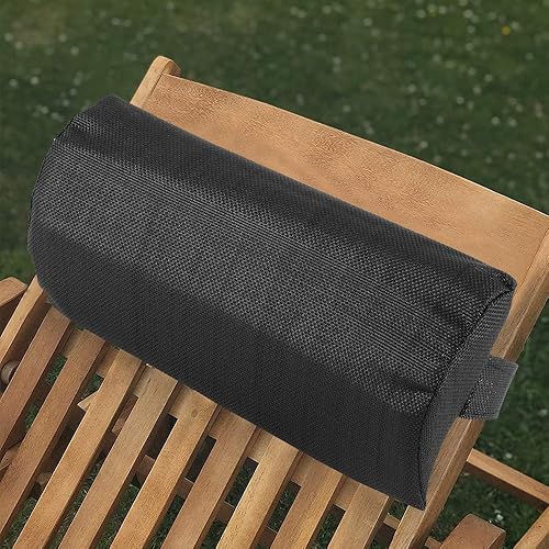 Almohada para tumbona, almohada suave para tumbona para tomar el sol, almohada ergonómica, cojín extraíble para reposacabezas para patio trasero,