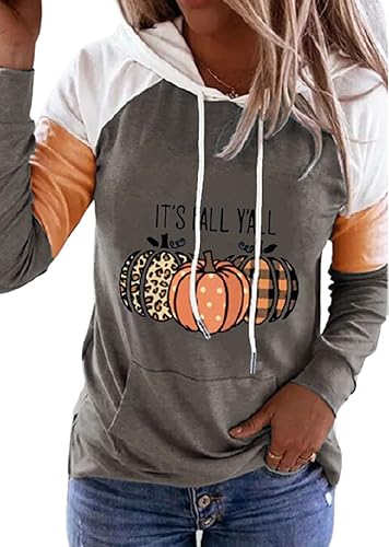 Leopard Plaid Pumpkin Kangaroo Pocket Hoodie Women Plaid Pumpkin Thanksgiving