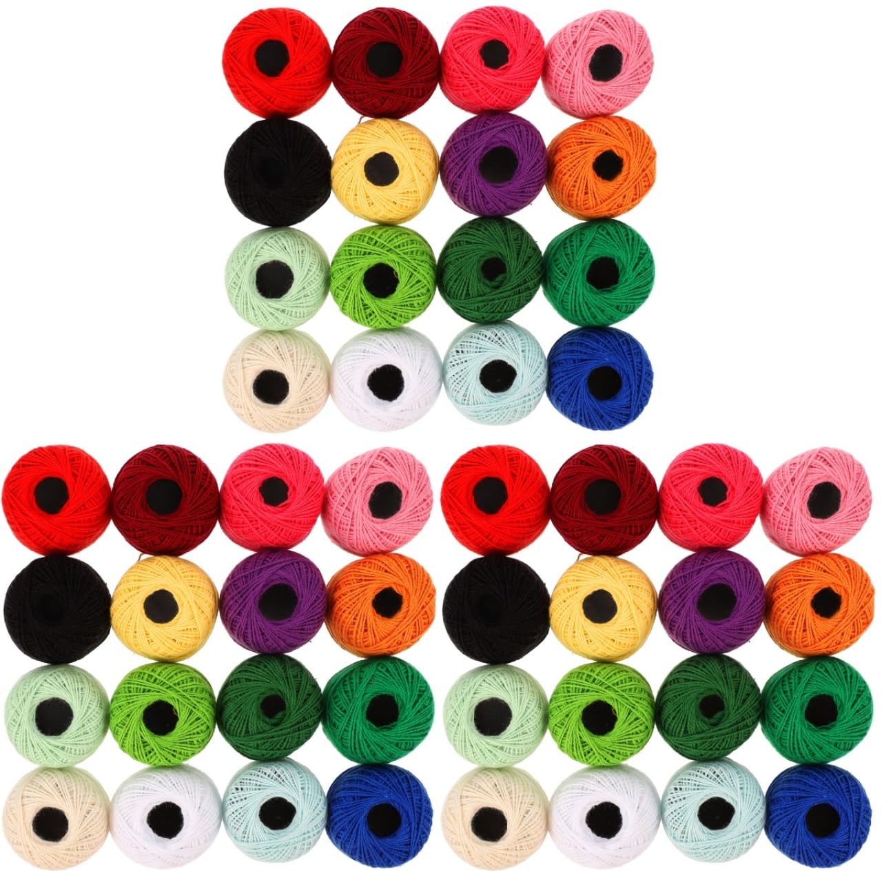 Fil à broder débutant et kit de point de croix 48 couleurs pour loisirs créatifs