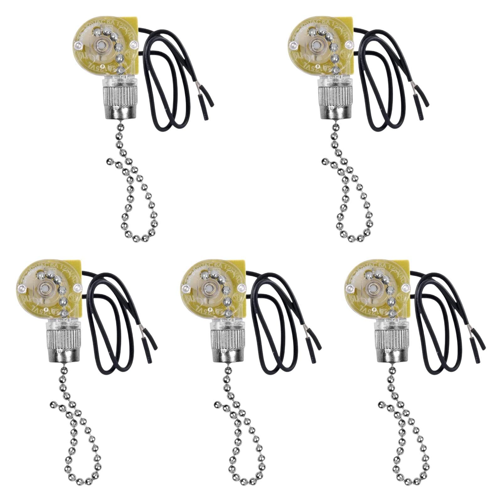 5pcs fan light pull switch wall lamp stable 2 wires pull chain for fan light agent