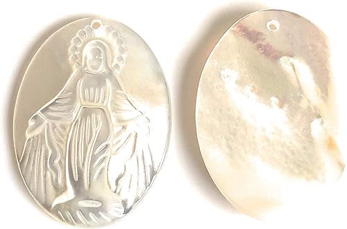 Miniatura 2 de Medalla Milagrosa Colgante Madre Perla Charm Virgen María