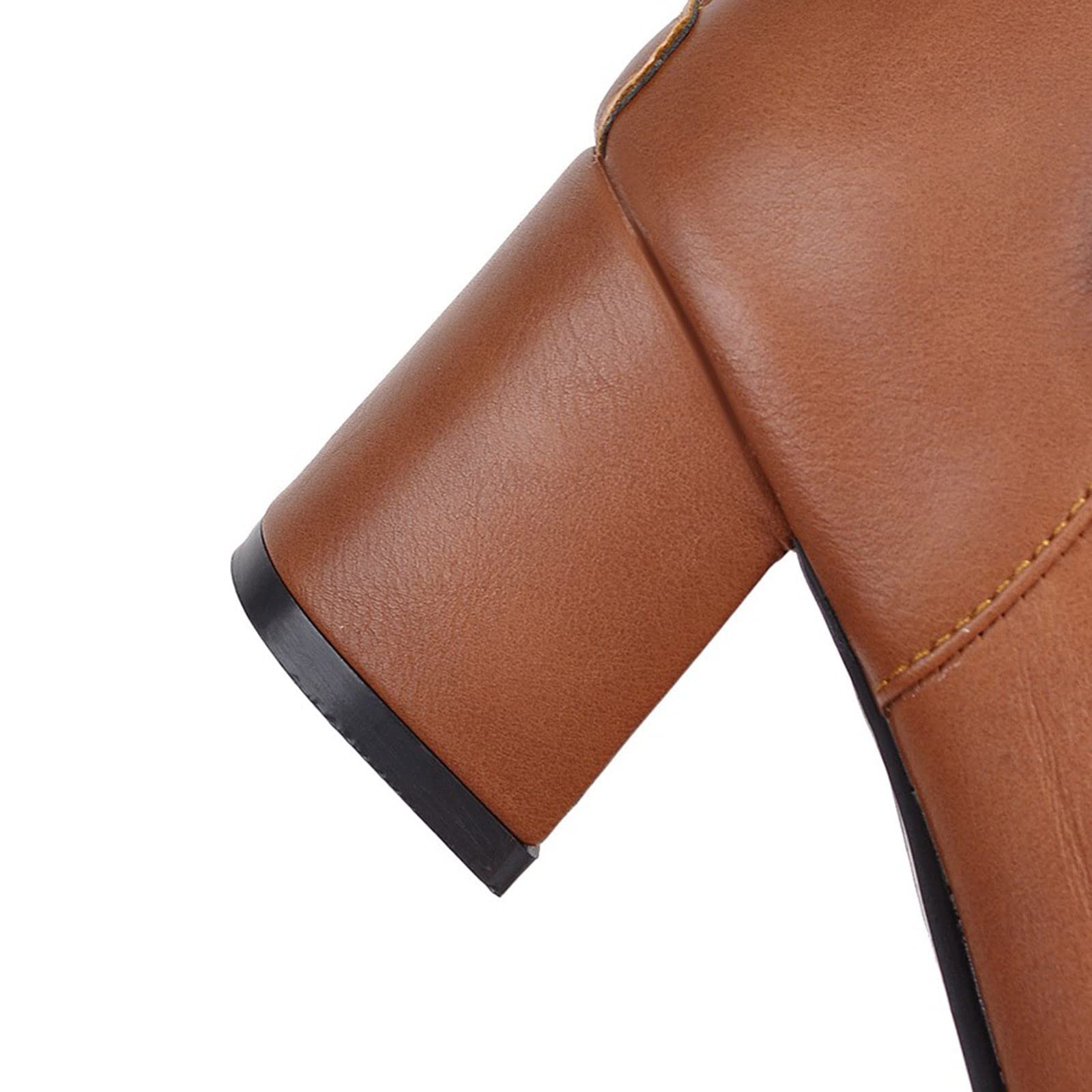 Stivali Pioggia Donna Comfort in Pelle Antiscivolo Laterale E Lacci Motivo Stampato a Stivali Alti al Western Stivaletti da Pioggia Lunghi con Cerniera Leggero Antiscivolo Scarpe