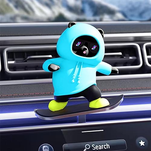 SAMIQU Adorno de auto 2024  Oso para patineta, divertido oso patinador, decoración interior de auto (azul) disponible en Yaxa Venezuela