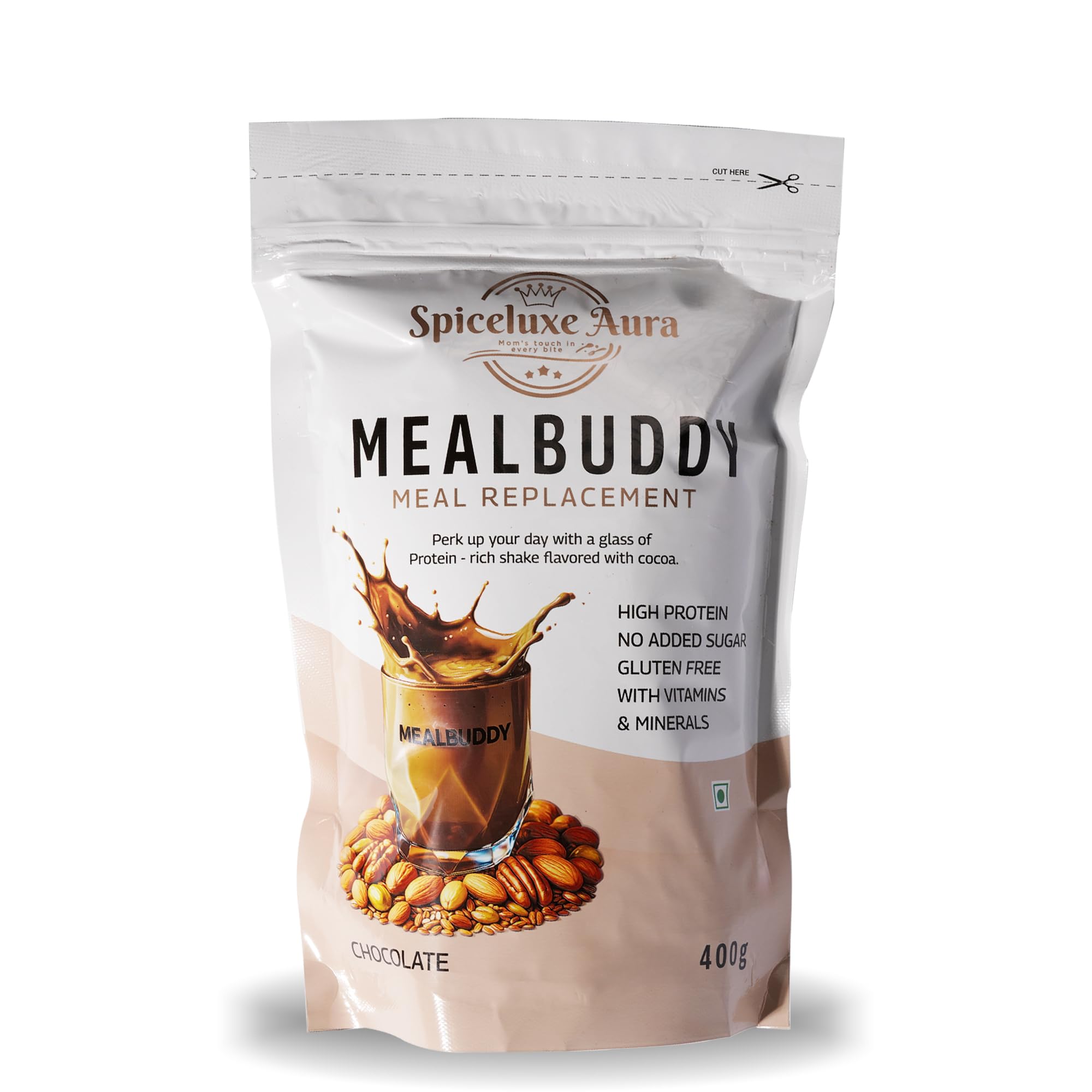 MealBuddy Meal Replacement Powder, Chocolate, High Protein, No Added Sugar, Gluten Free, with Vitamins & Minerals, 400g-image-24