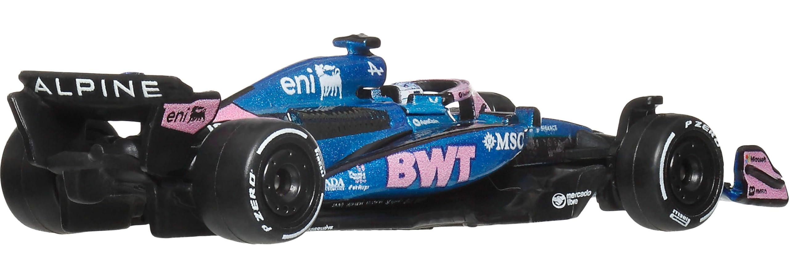 Hot Wheels Véhicules Formule 1 BWT Alpine – Pierre Gasly #10 en métal moulé à l’échelle 1/64 à Collectionner avec pneus Real Riders, carrosserie et châssis en métal, JKD82 - 2