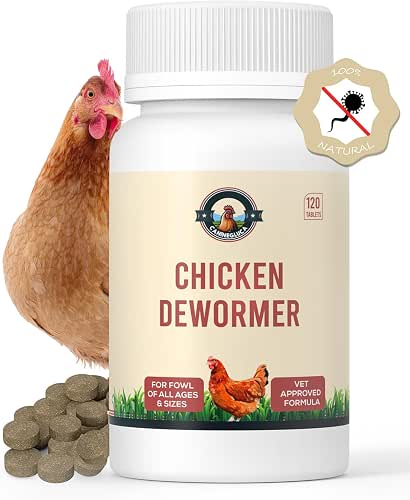 Chicken De-wormer: an All-Natural Health Formula, 120 Tablets, Safe for