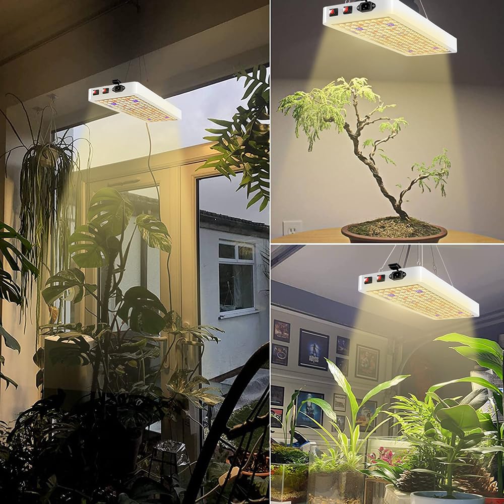 Rosnek Vollspektrum LED Growlampe, LED Pflanzenlampe mit einstellbaren Seil Daisy Chain Funktion für Indoor Zuchtpflanzen Gemüse Gewächshaus Baumschule 2000W