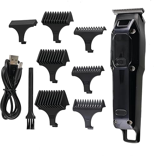 Miniatura 2 de Barbasol Recortadora T-Blade, recortadora de pelo y barba recargable para hombres, recortadora de pelo de doble velocidad con 6 peines guía de