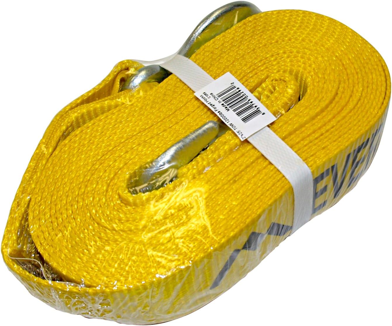 Everest C1061-15' x 2" Tow Strap 1 pk 10000lbs BS - Car Tow Strap with Hooks - Emergency Towing Straps - Tow Ropes for Boat, Vehicles - Towing Accessories