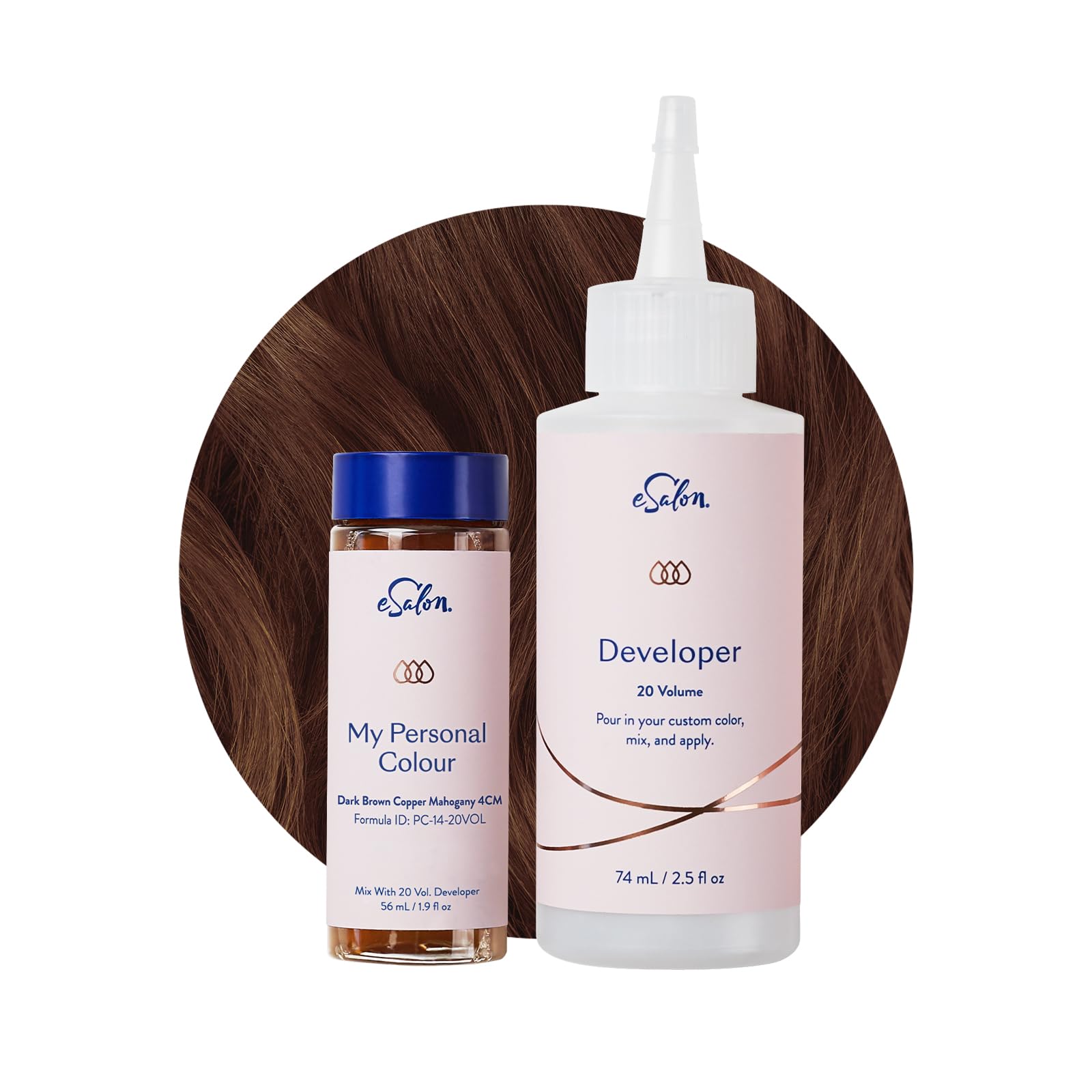 eSalon Permanent Hair Colour Set, 100% Grauabdeckung, Heimcolorationen, 0% Ammoniak Haarfarben, Multidimensionale Haarfarben, Professionelle Haarfarben
