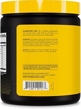 Primaforce EAA Powder (30 Servings, Fruit Punch Flavor) | Essential Amino Acids for Pre/Intra Workout and Recovery - Non-GMO and Gluten Free