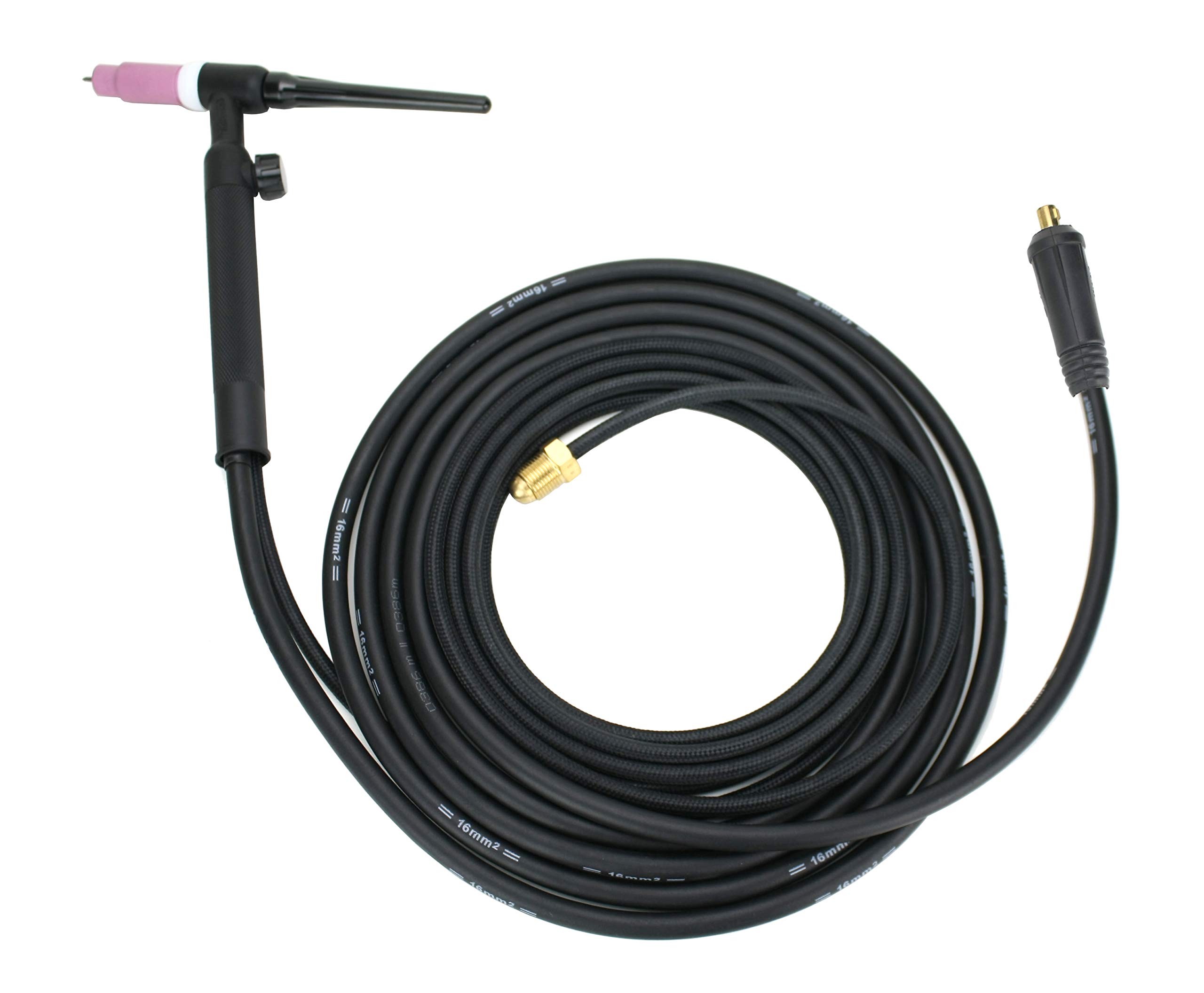 SÜA - 17V Series - 150 Amp - Air Cooled - TIG Torch with Valve - 25 feet 2-Piece Cable - Dinse 10-25 Connector