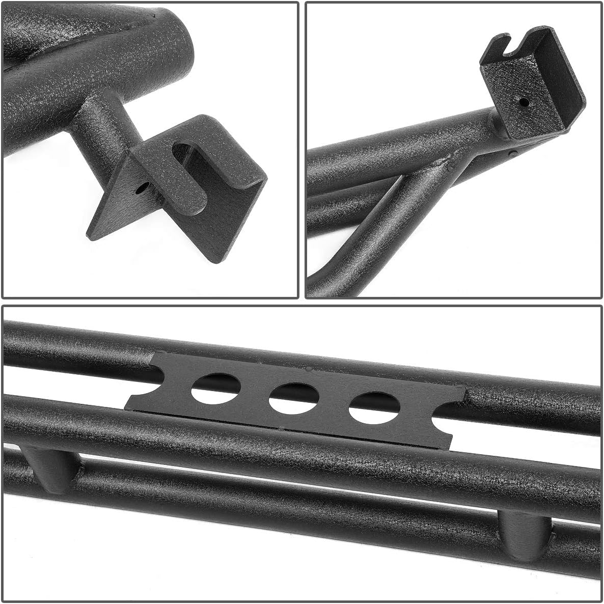 Auto Dynasty Running Boards Compatible with 2018-2019 Jeep Wrangler JL 4-Door Unlimited, Armor Rocker Guard Rock Sliders Side Step Rail Nerf Bars, Black Step Bars