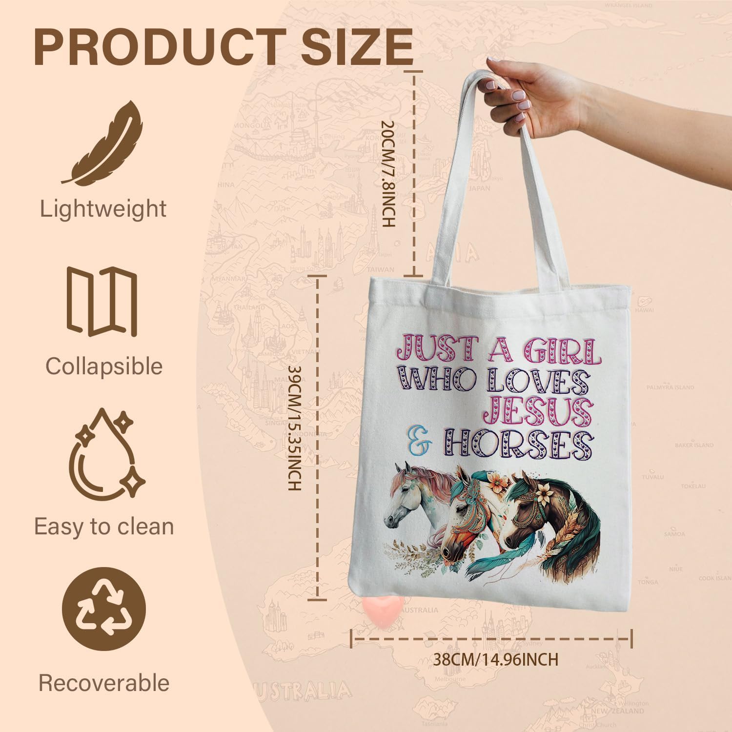 SNNDER Funny Animal Tote Bag, Trendy Animal Shoulder Bags, Canvas Bag for Shopping Work Travel Vacation - Image 3