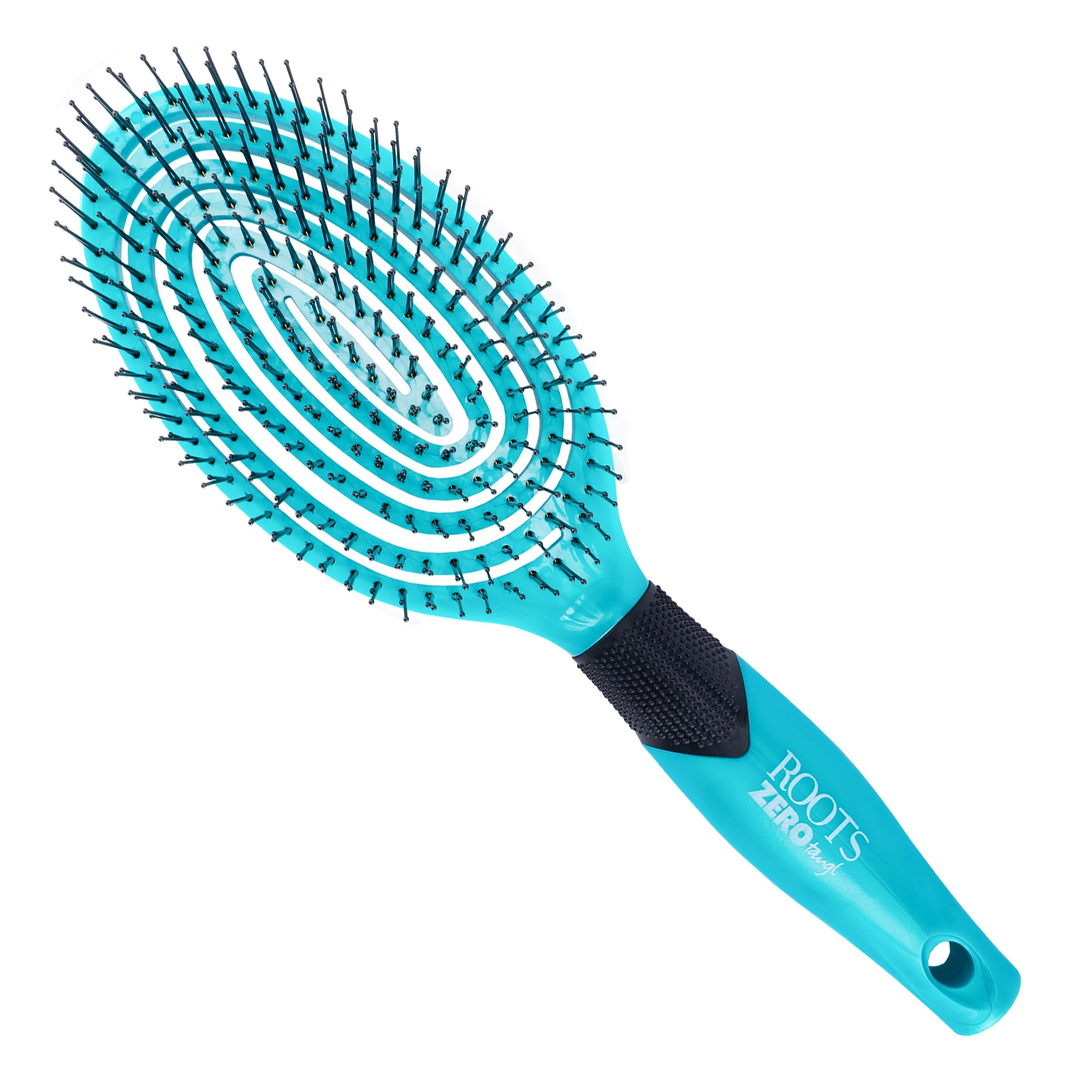 ROOTS Zero Tangle Vented Hair Brush | Gentle bristles | Damage-Free Detangling on Sensitive/Wet/Dry Hair | For Men & Women | Length - 9.6 Inch, Model No - RZTQ-EM-image-48