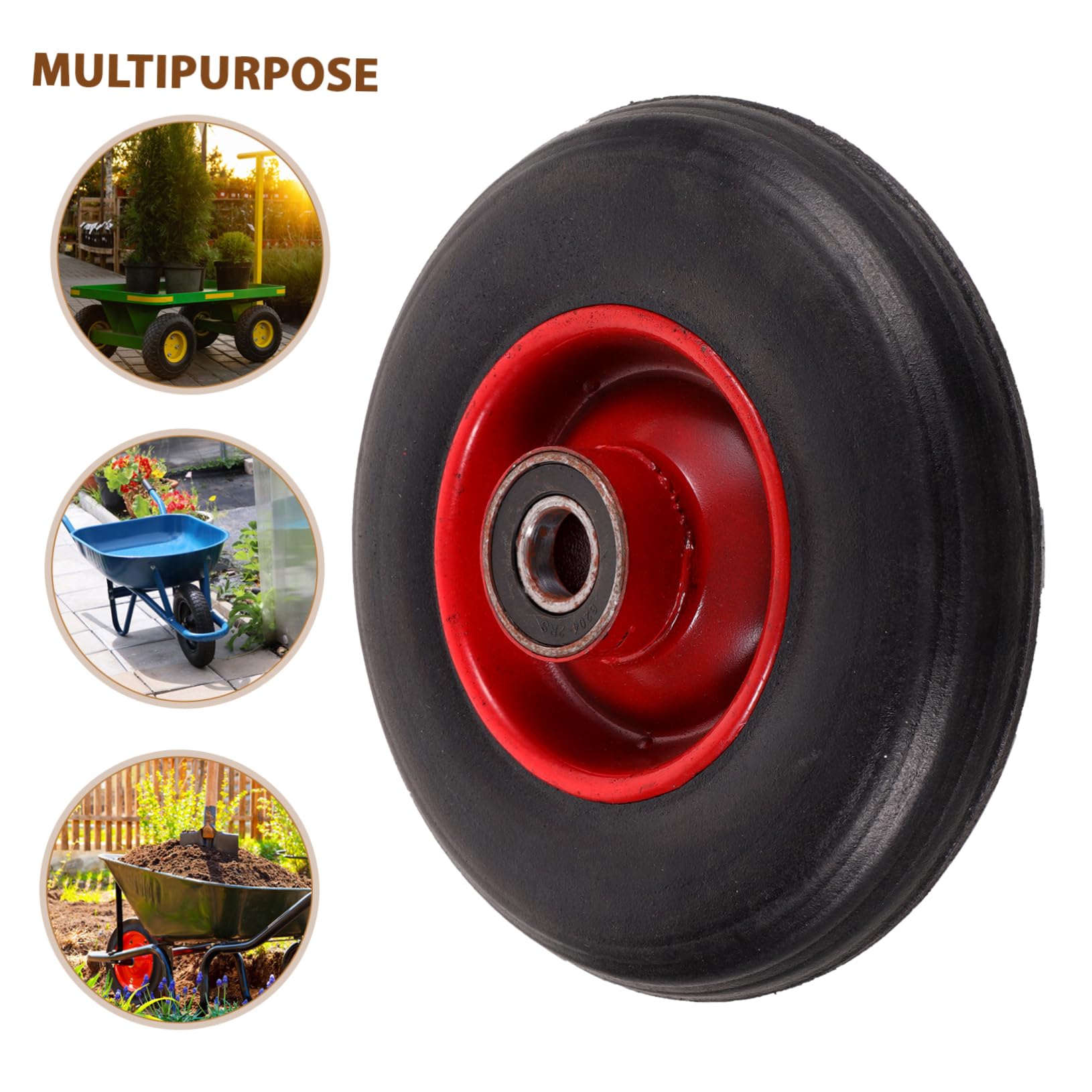 Yardwe Einkaufswagen-gummireifen Leise Reifen Ersatz Gartenwagen Kinderwagen Rad Vollgummi Wagenreifenersetzer