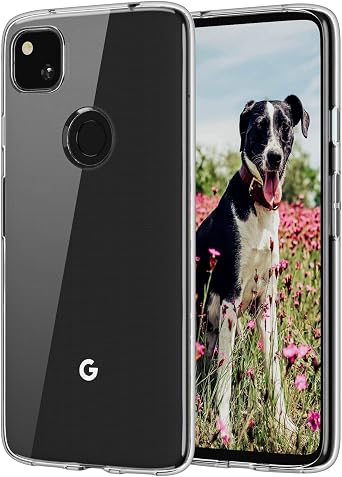 Clear case for Google Pixel 4a 4G, Slim Thin TPU Soft Skin Silicone Flexible Rubber Gel Shockproof Anti-Scratch Protective Cases Cover for Pixel 4a 4G, Crystal Clear