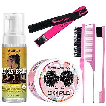 Edge Control Wax for Women Strong Hold Non-greasy Edge Control Smoother Edge Gel, Edge Wax Styling Wax Edge Control for Black Hair No Flaking, White Residue, Braiding Gel Braid Mouss Shine and Smooth