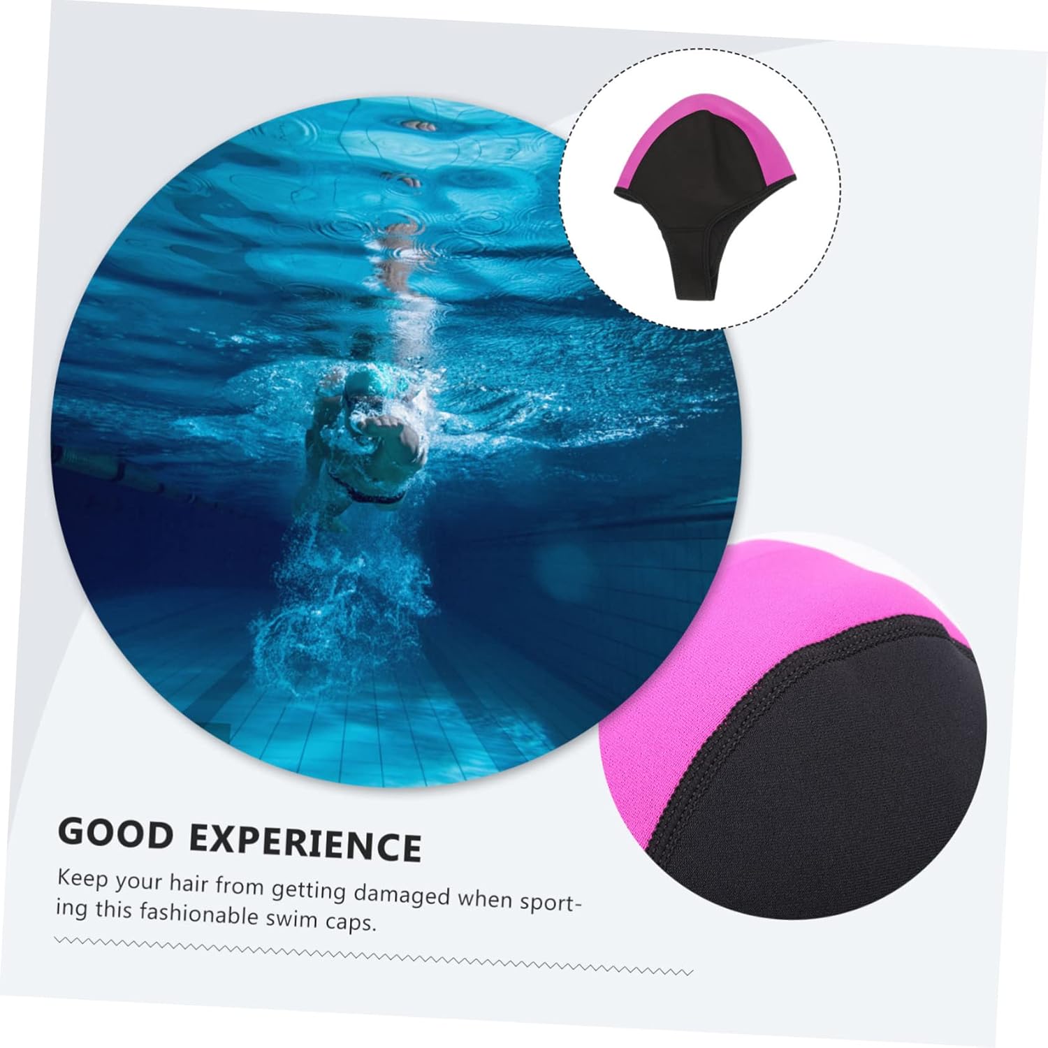 BESPORTBLE 3pcs Underwater Diving Neoprene Swim Cap Thermal Bathing Hat for Swimming Outdoor Use for Hair Flexible and Comfortable Fit