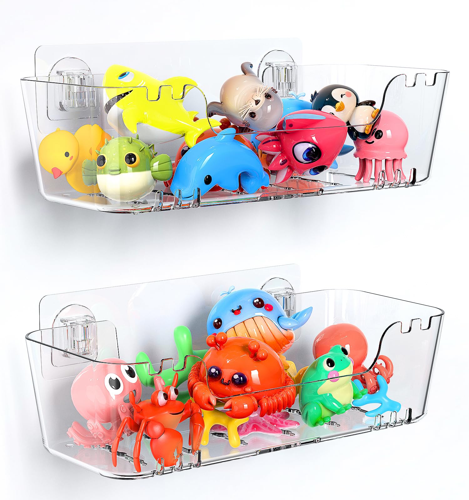 JNDETOP Clear Acrylic Bath Toy Storage