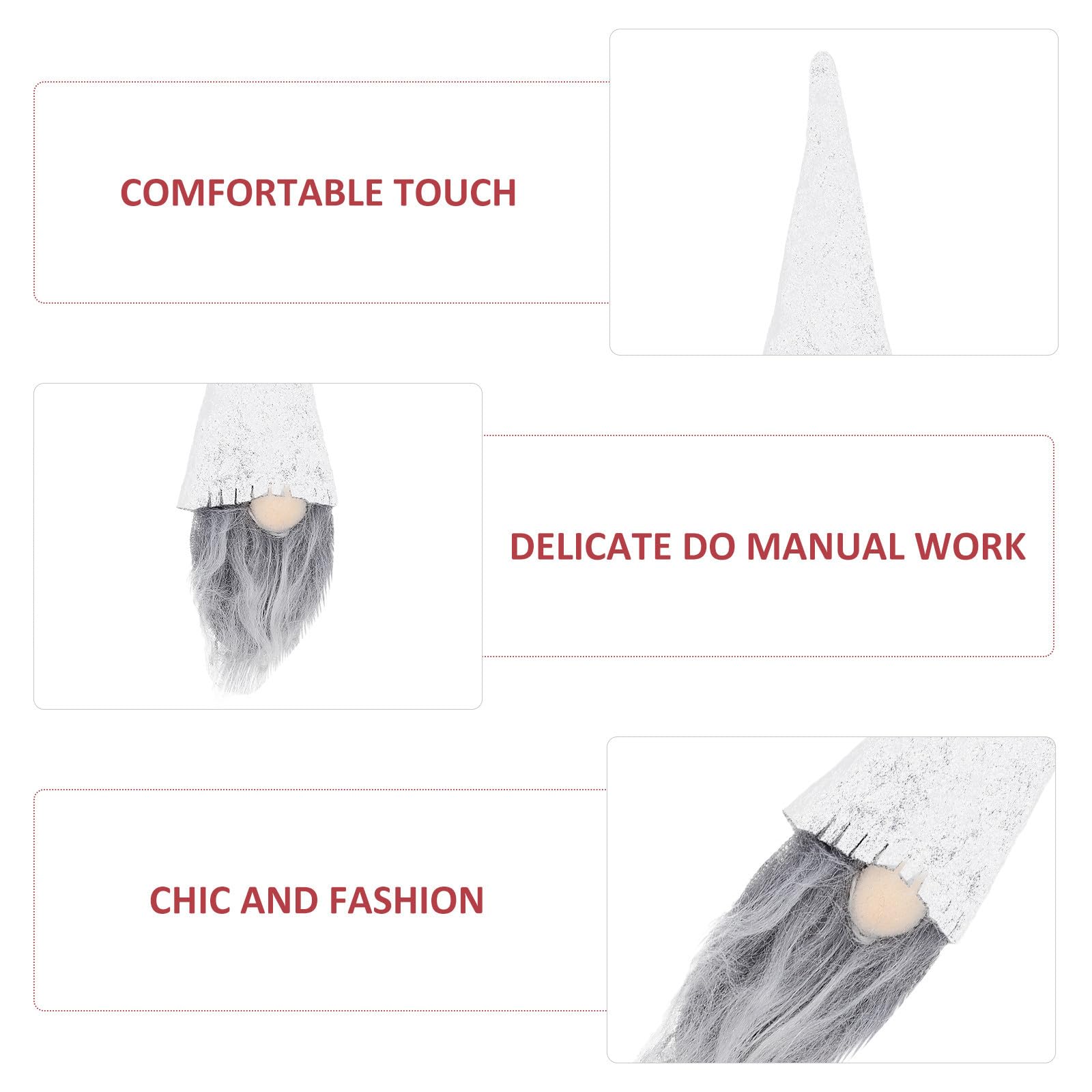 BESPORTBLE 10 Pièces Housse de Bouteille de Fête Blanche en Tissu Non Tissé Poupée sans Visage, Décoration Délicate et Bien Conçue pour Scène de Festival de Noël