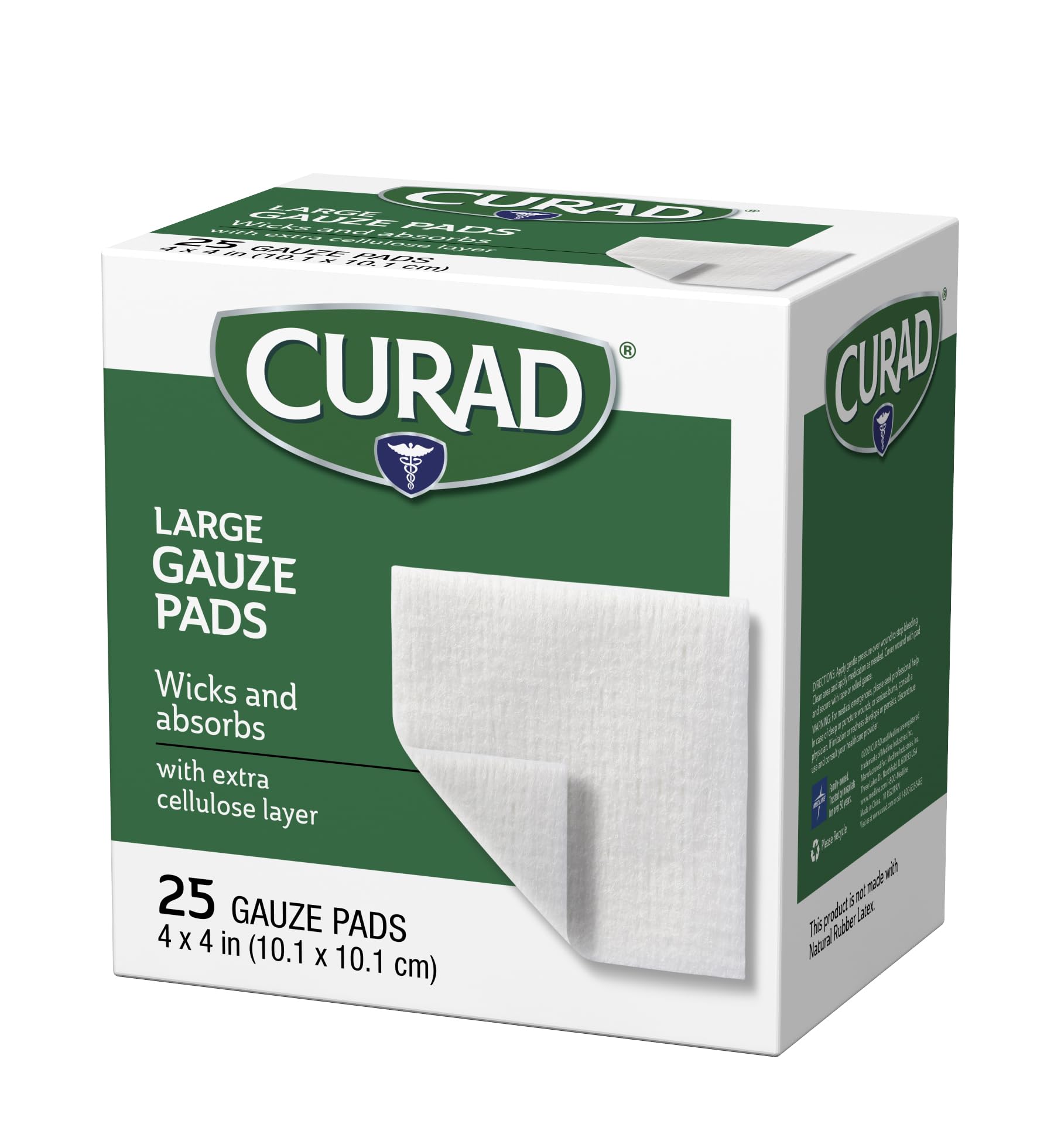Curad Pro-Gauze Sterile Pads, 4" x, 4", 25 Count (Packaging May Vary) — Amazon image 6