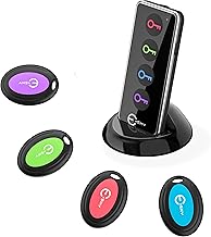 Key Finder, Esky 4 in 1 Wireless Key Tracker Remote Control RF Item Locator with LED Flashlight and Base Support for Keys, Dogs, Cats, Wallet, Cell Phone, Best Gifts