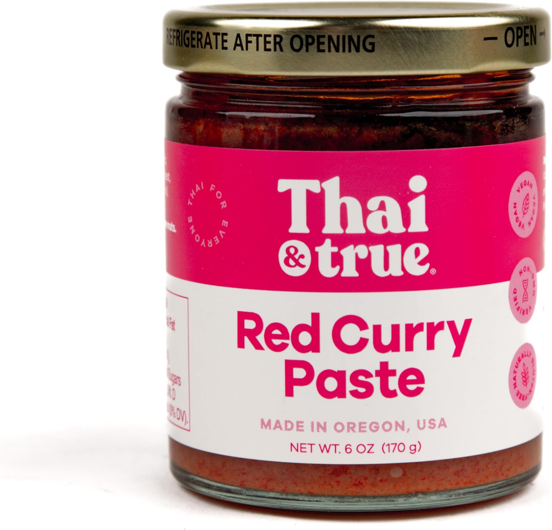 Thai and True Curry Paste, Red - 6 Oz Jars (3-pack)