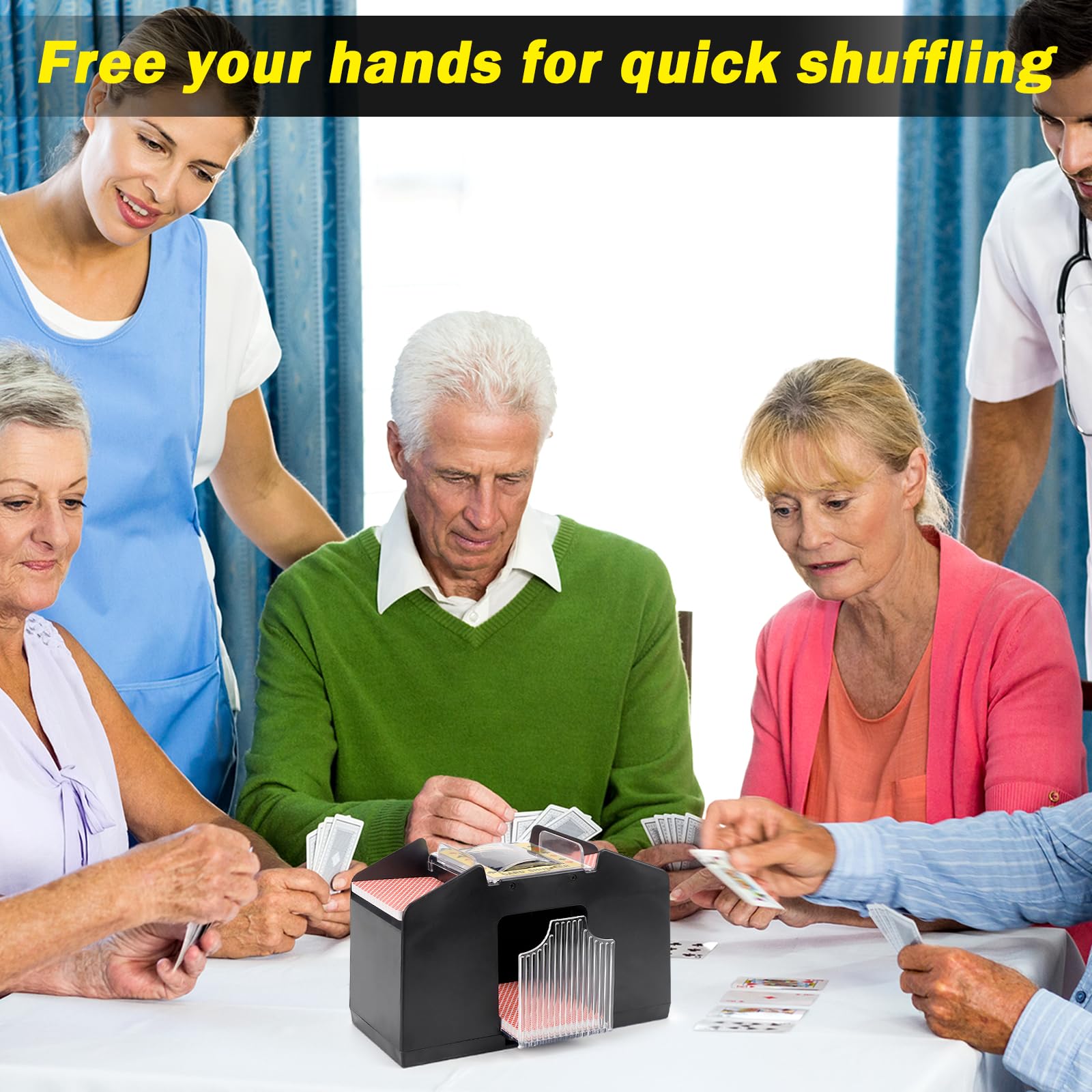 Mischia Carte Automatico Card Shuffler Funzionamento a Batteria Mescolatore Carte da Gioco per Tutti i Tipi di Giochi di Carte, ECC.per Feste in Famiglia