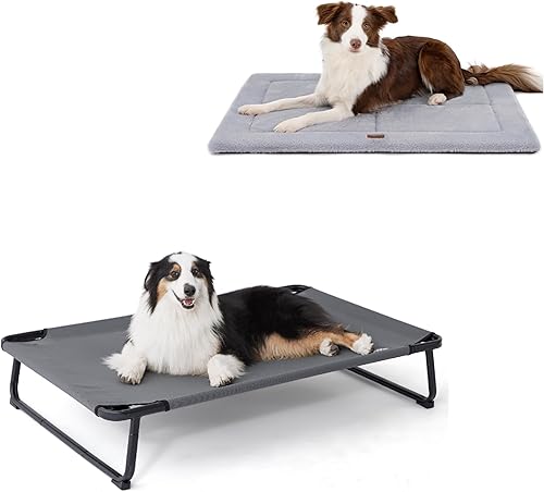 Made4Pets - Cama elevada para perros de 42 x 28 pulgadas, cama para perros medianos y grandes, 35 x 23 pulgadas, uso en exteriores e interiores,