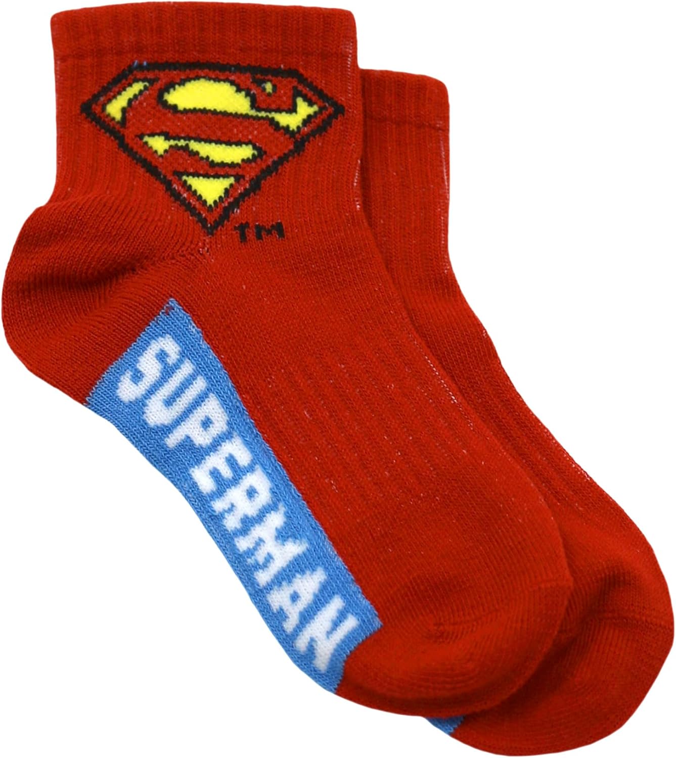 DC Comics Superman Socks for Boys, 8 Pair Super Hero Socks for Boys, Athletic Ankle Socks for Kids, Toddler/Little Kid