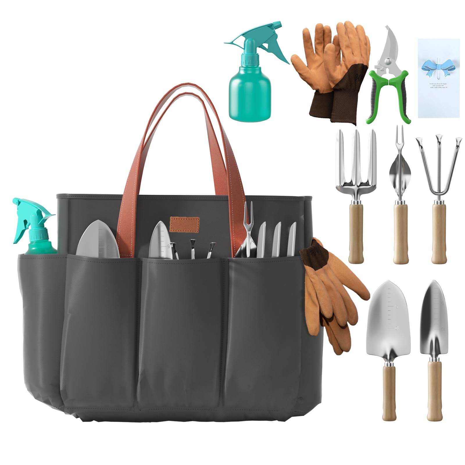 Regalos de jardinería para mujeres, herramientas de jardín, herramientas de jardín, color negro