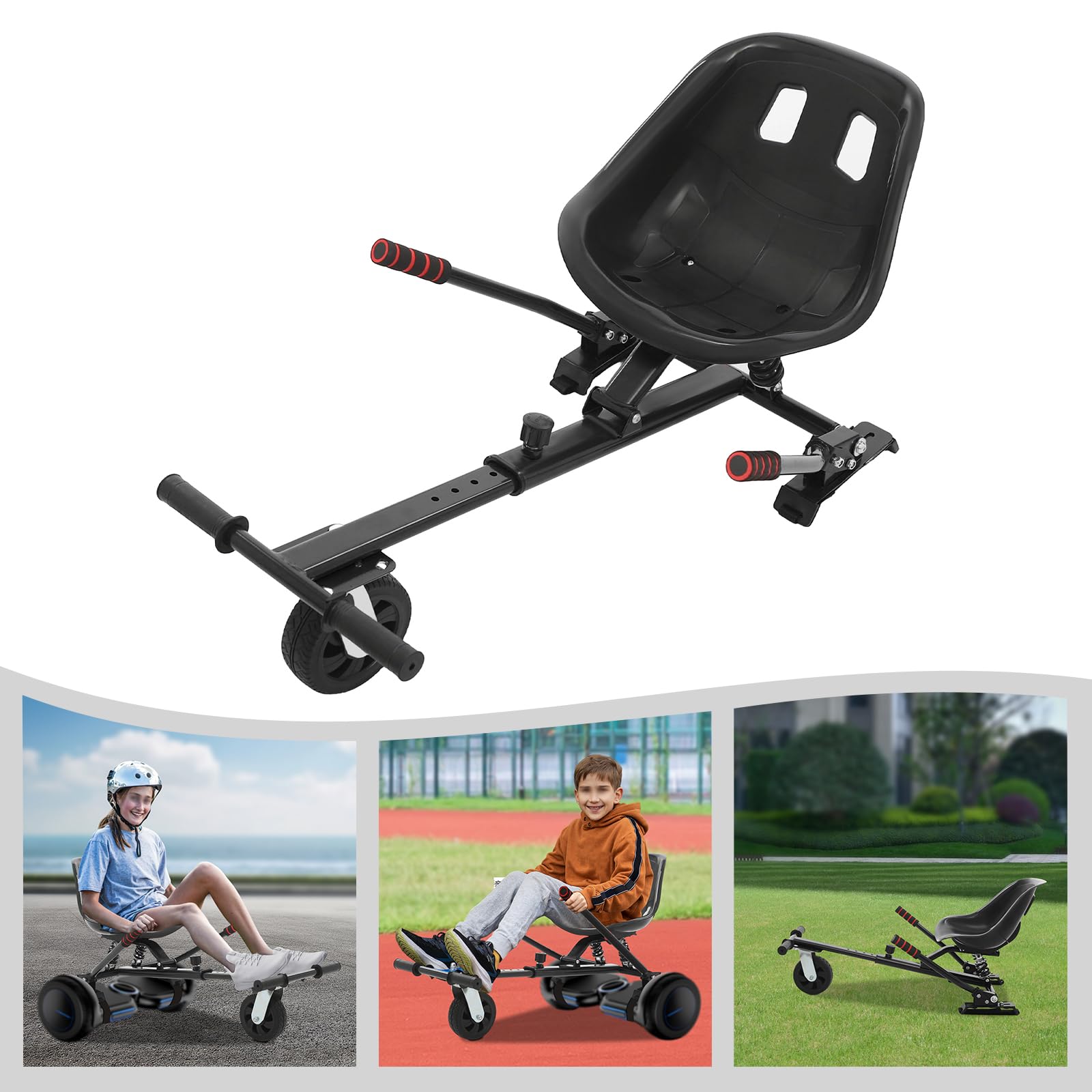 Siège de Balance Scooter Siège pour Hoverboard et Kart Avec Poignée,Capacité de Charge 100kg,Pour Scooter d'équilibre de 6,5-10 Pouces