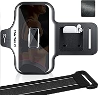 PORTHOLIC 2026 Reflective Running Armband: Water-Resistant Phone Holder Up to 6.9" for iPhone 17/16/15 & Galaxy S25/24, Extension Strap, Card Slot