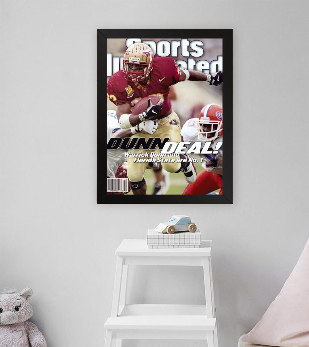 GADGETS WRAP Printed Photo Frame Matte Painting for Home Office Studio Living Room Decoration (11x17inch Black Framed) - Florida State University Warrick