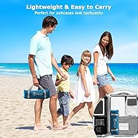 Vista 7 de COMMOUDS Carpa de Playa con Sombra Solar para 3/4-5/6-7/8-10 Personas, Refugio Solar de Playa con Toldo UPF 50+, Liviana, Fácil de Instalar