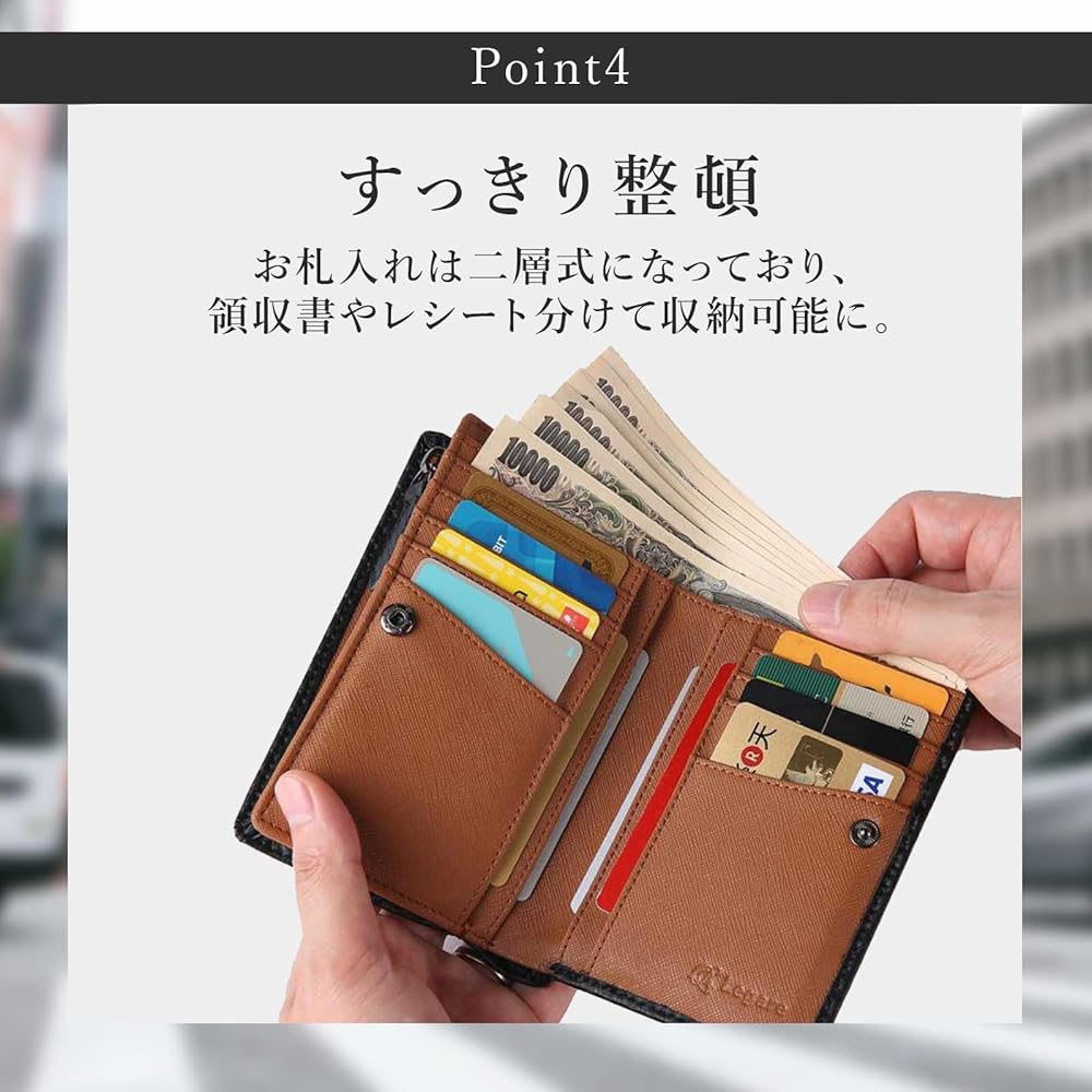 Amazon.co.jp: [Legare] [レガーレ] 二つ折り財布 L字ファスナー